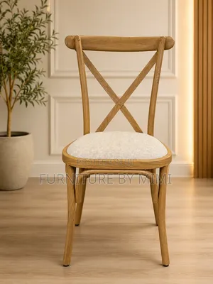 Premium White Cross-Back Chairs