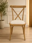 Premium White Cross-Back Chairs - 2