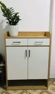 Modern Wooden Locker Cupboard with Drawers - 1