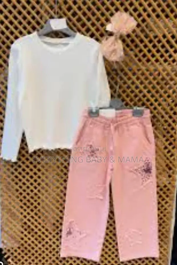Angel Baby Girls 2-Piece Cotton & Denim Set - 1