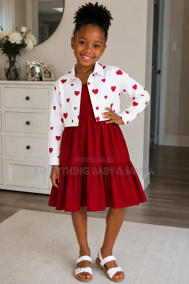Angel Girls Cotton Dress (3-5Y, 6-9Y) - 1