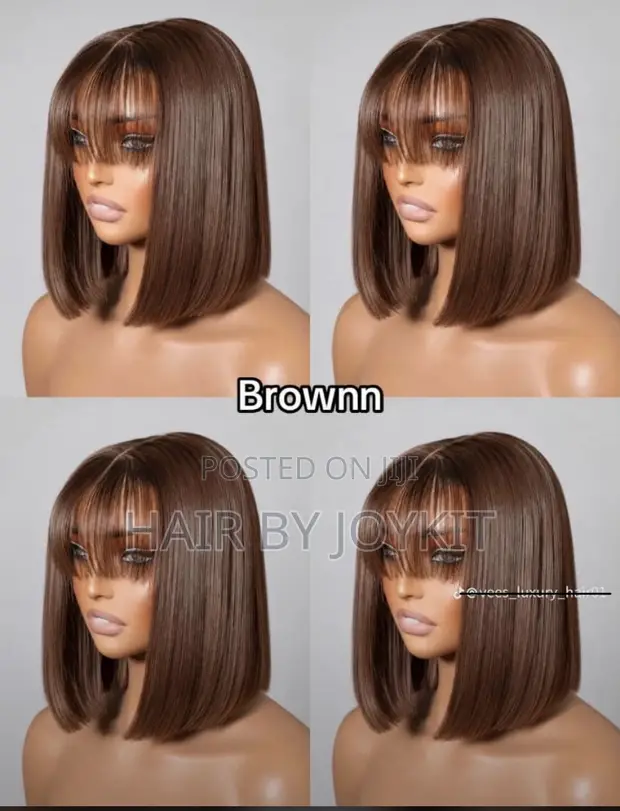 10" SDD Bone Straight Brown Wig - 1