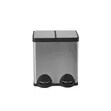 2-in-1 Stainless Steel Dustbin - 40L - 2