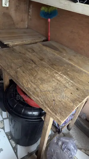Used Strong Wood Butcher Block Table