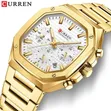Curren Steel Chain Chronograph Watch - 3