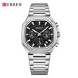 Curren Steel Chain Chronograph Watch - 4