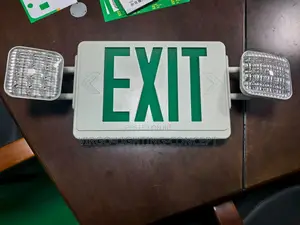 Emergency Exit Light with Dual LED Lamp Heads