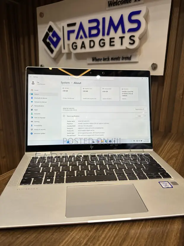 Sabon Laptop HP EliteBook x360 1030 G4 - Core i5, 8GB RAM, 256GB SSD - 1