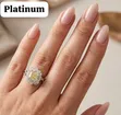 Platinum Royal Halo Engagement Ring 18K Plated - 1