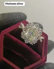 Platinum Royal Halo Engagement Ring 18K Plated - 3