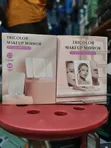 Tricolour Rechargeable LED Makeup Mirror with Contact Lens Cleaner - 4