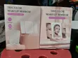 Tricolour Rechargeable LED Makeup Mirror with Contact Lens Cleaner - 5