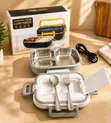 Electric Insulating Lunch Box with Cutlery & Cables - 2