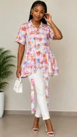 NEXT Multi-Coloured Button Down Blouse - Women's Size M - 1