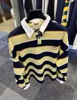 Wavy Striped Long-Sleeve Rugby Polo Shirt - 2