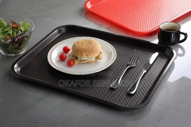 Antiskid Plastic Serving Tray for Restaurants & Fast Food - 1