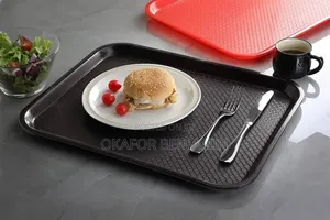 Antiskid Plastic Serving Tray for Restaurants & Fast Food
