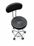 Adjustable Rolling Swivel Stool with Backrest | Salon, Clinic, Office - 1