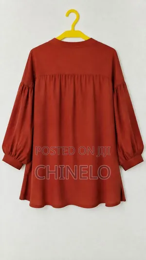 Pretty Little Thing Women's Rust Orange Oversized Button-Down Blouse