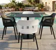 Modern Wooden Top Restaurant Table with 4 Chairs - 1