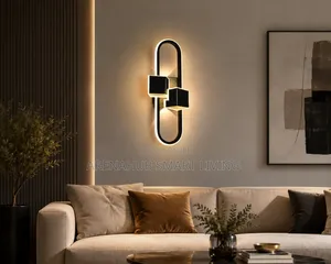 Modern Simple Long Wall Lamp with Spotlight for Living Room TV