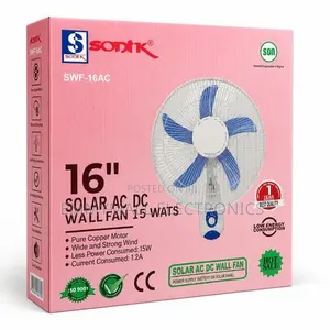 Sonik 16-inch 15W Solar Wall Fan