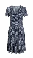 Women's Blue & White Casual Midi Dress - 1
