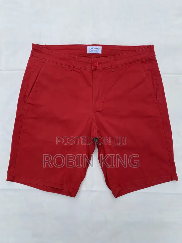 Only & Sons Red Chinos Shorts - Size W32 L19 - 1