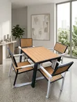 Luxury Outdoor Four-Seater Square Table da Kujeru - 1