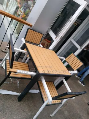 Luxury Outdoor Four-Seater Square Table and Chairs Set
