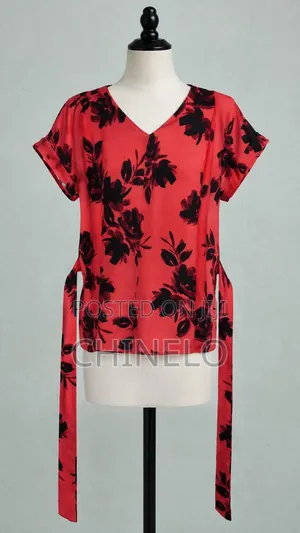 Women's Floral Peplum Top - Cut-Out Shoulder