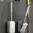 Wall Mount Automatic Toilet Brush Set - Punch-Free - 2