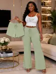 Cherry Trio Loungewear Set - Light Green - 1