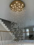 Sabon Crystal Chandelier Light don Parlour - 2