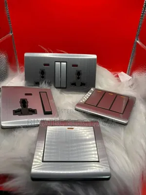 Silver Switches and Sockets (UK Brand)