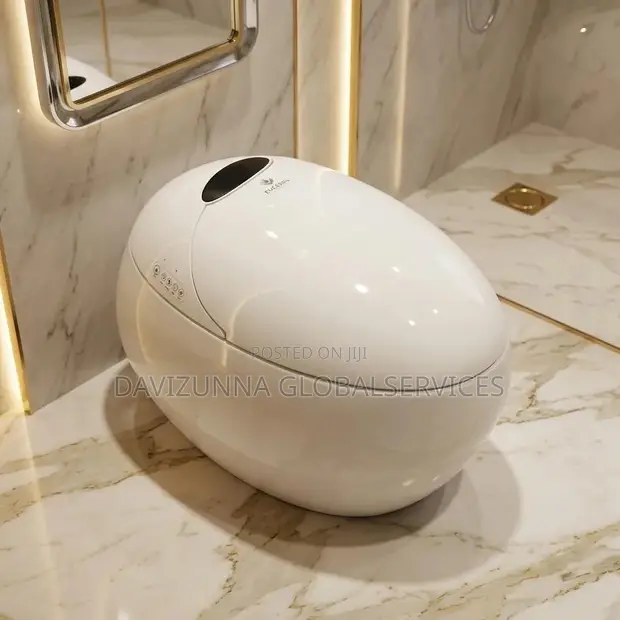 Luxury Smart Automatic WC Toilet - White & Gold Available - 1