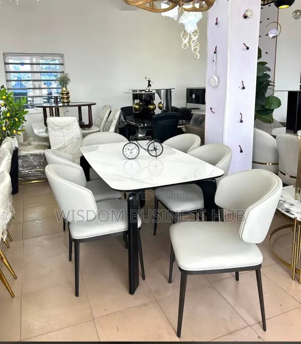 Feux Marble Sintered Stone Dining Table (Seats 6) - 1