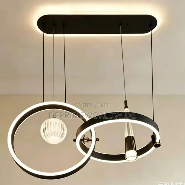 Sun King LED Multi-Ring Pendant Chandelier - 1