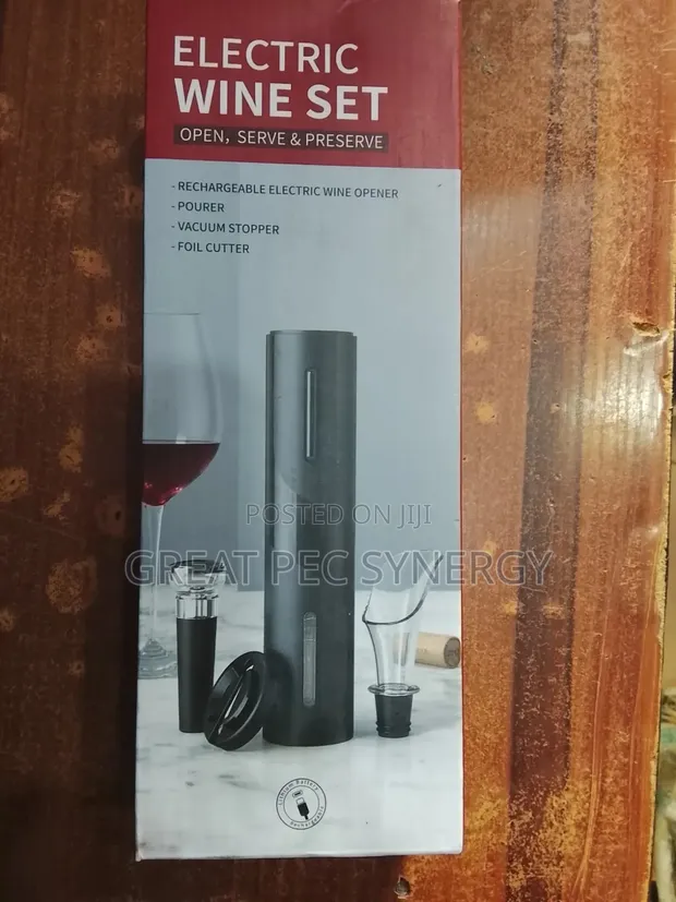 Rechargeable Electric Wine Opener with Accessories - 1