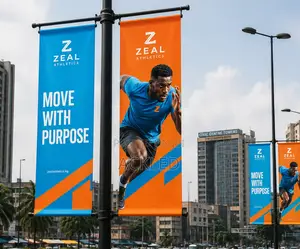 Street Light Pole Banners - Roadside Advertising