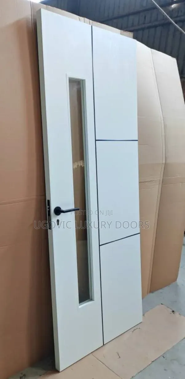 Modern White Interior Door with Glass - 840 - 1