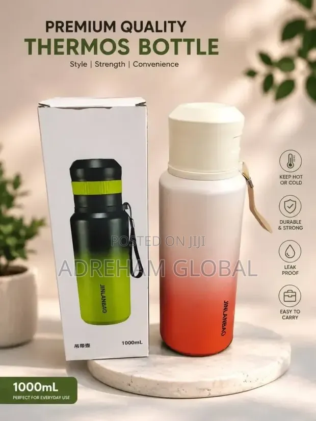 1000ml 304 Stainless Steel Hot/Cold Water Flask - 1