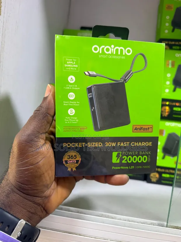 Oriamo 20000mAh 30W Pocket Power Bank - 1