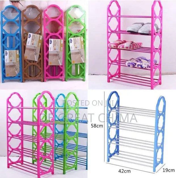 Plastic Shoe Rack Stand for Children's Room - 1