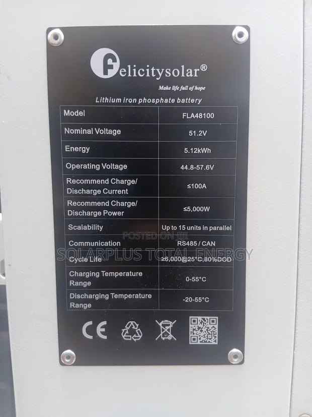 Felicity 5kWh 48V Lithium Battery - 1