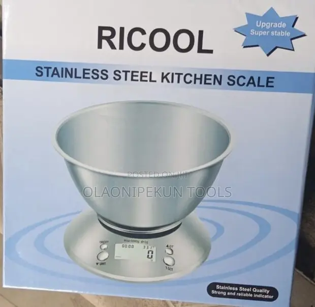 Ricool Stainless Steel Digital Kitchen Scale (5kg) - 1