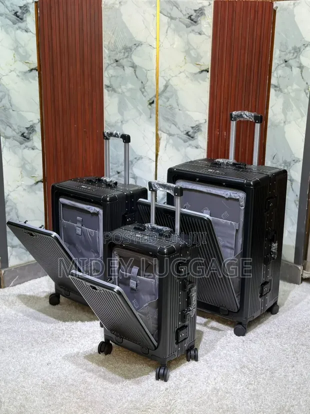 Set of 3 Aluminum Luggage Traveling Boxes - 1