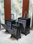 Set of 3 Aluminum Luggage Traveling Boxes - 1