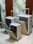 Set of 3 Aluminum Luggage Traveling Boxes - 3