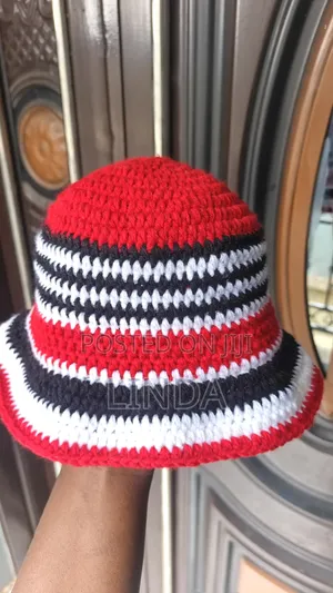 Handmade Crochet Bucket Hat - Cotton/Wool Blend